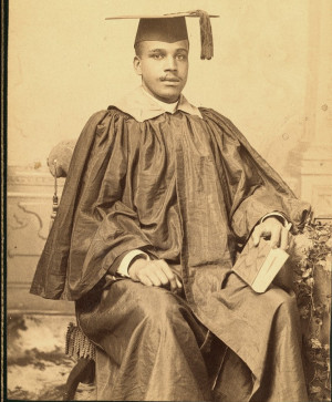 Lothrop, photographer, “Aaron A. Mossell (1863-1951), LL.B. 1888, in cap and gown, portrait pho...