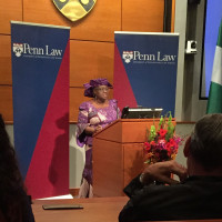 Dr. Ngozi Okonjo-Iweala at the 2015 Leon C. And June W. Holt Lecture on International Trade Law.