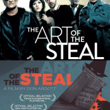 Promotional images for "The Art of the Steal" -- the Hollywood film (top) and the docum...
