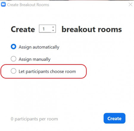 breakout rooms select
